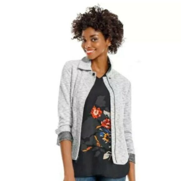 CAbi Jackets & Blazers - CABI Gray Neo Moto Jacket Blazer M